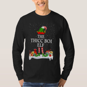 Family Matching Group Christmas The Thicc Boi Elf T-Shirt
