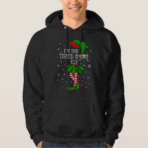Family Matching I'm The Tired Mom Elf Christmas Hoodie