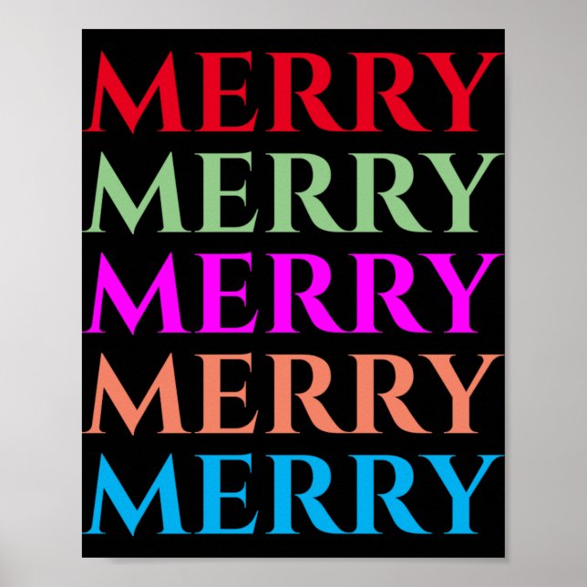 Family Matching Merry Christmas Outfits T Shirt  Poster (Front)