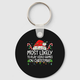 Family Matching Most Likely To Play Video Games On Keychain