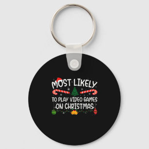 Family Matching Most Likely To Play Video Games On Keychain