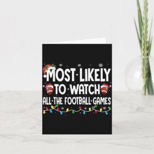 Family Matching Most Likely To Watch All The Footb Card