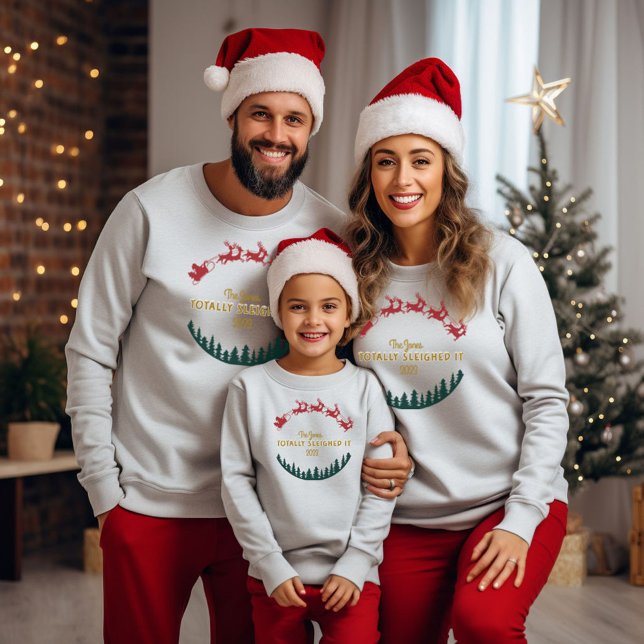 Family Matching Personalized Name/Year Sleighed It (Creator Uploaded)