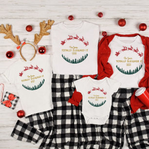Family Matching Personalized Name/Year Sleighed It Baby Bodysuit