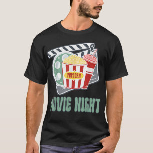 Family Matching Popcorn Movie Night Marathon  T-Shirt