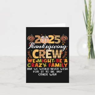 Family Matching Thanksgiving Crew 2025 Fall Autumn Card