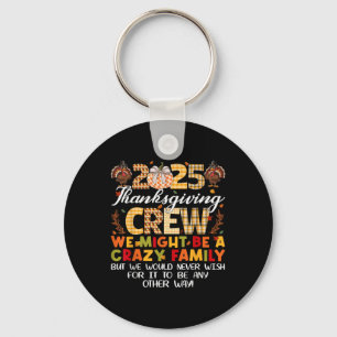 Family Matching Thanksgiving Crew 2025 Fall Autumn Keychain