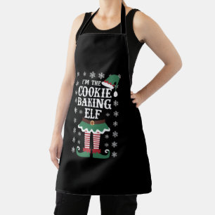 Family Matching The Cookie Baking Elf Christmas Apron
