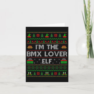 Family Matching Ugly I'm The Bmx Lover Elf Christm Card