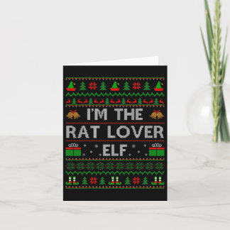 Family Matching Ugly I'm The Rat Lover Elf Christm Card