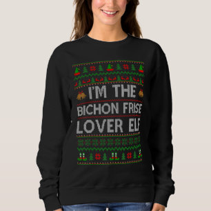 Family Matching Ugly The Bichon Frise Elf Christma Sweatshirt