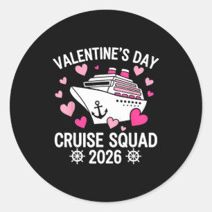 Family Matching Valentines Day Cruise 2026 Husband Classic Round Sticker