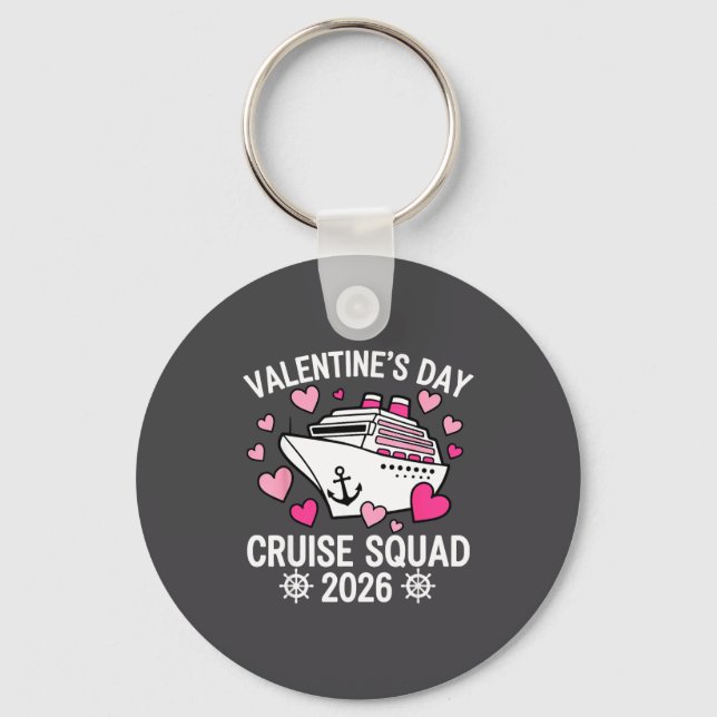 Family Matching Valentines Day Cruise 2026 Husband Keychain (Front)