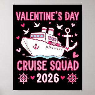 Family Matching Valentines Day Family Cruise Squad Poster