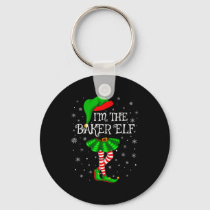 Family Matching Women Girls I'm The Baker Elf Chri Keychain