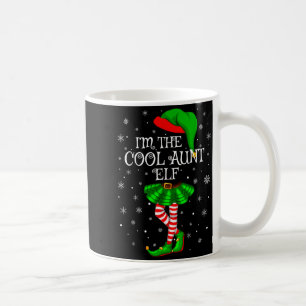 Family Matching Women Girls I'm The Cool Aunt Elf  Coffee Mug