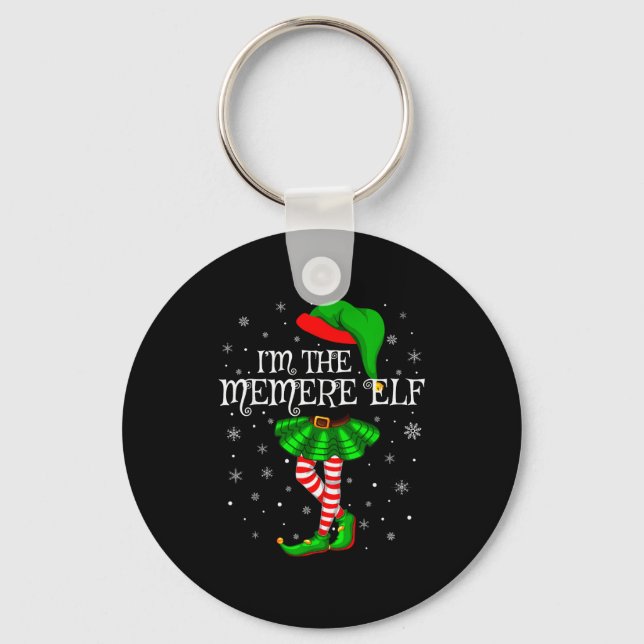 Family Matching Women Girls I'm The Memere Elf Chr Keychain (Front)