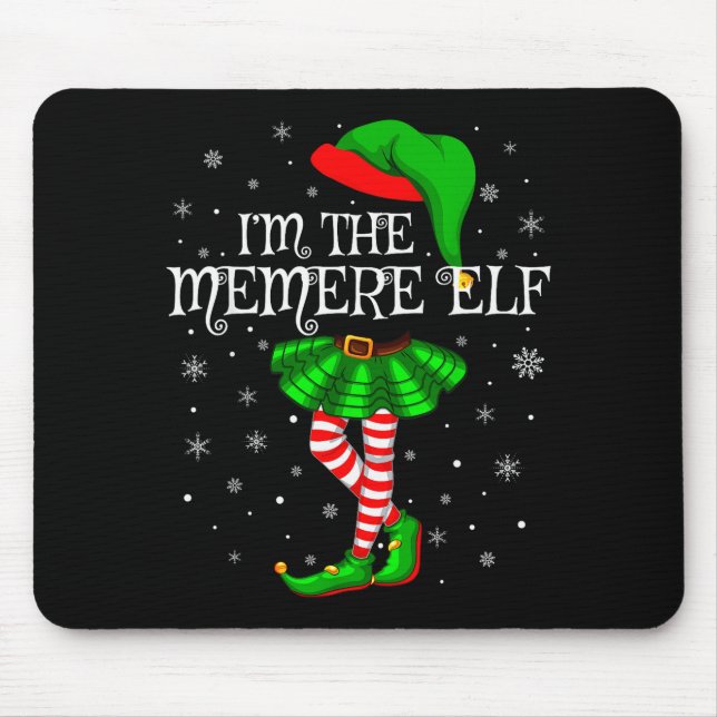 Family Matching Women Girls I'm The Memere Elf Chr Mouse Pad (Front)