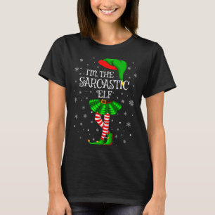 Family Matching Women Girls I'm The Sarcastic Elf T-Shirt