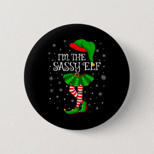 Family Matching Women Girls I'm The Sy Elf Christm 2 Inch Round Button