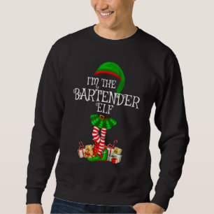 Family Matching Women Girls The Bartender Elf Chri Sweatshirt