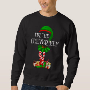 Family Matching Women Girls The Clever Elf Christm Sweatshirt