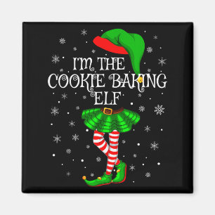 Family Matching Women Girls The Cookie Baking Elf Magnet
