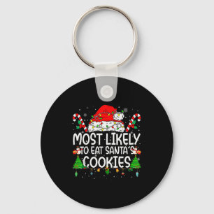 Family Matching Xmas Most Likely To Eat Santa's Co Keychain