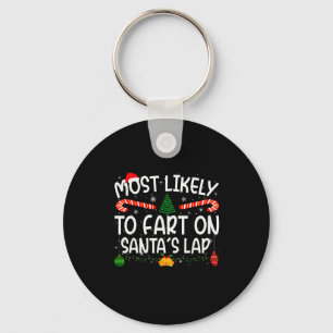 Family Matching Xmas Most Likely To Fart On Santa' Keychain