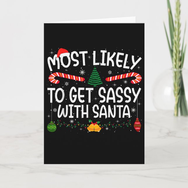 Family Matching Xmas Most Likely To Get Sy With Sa Card (Front)