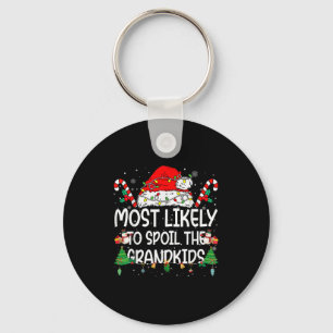 Family Matching Xmas Most Likely To Sil The Grandk Keychain