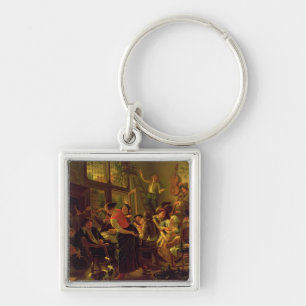 Family Meal (oil on canvas) Keychain