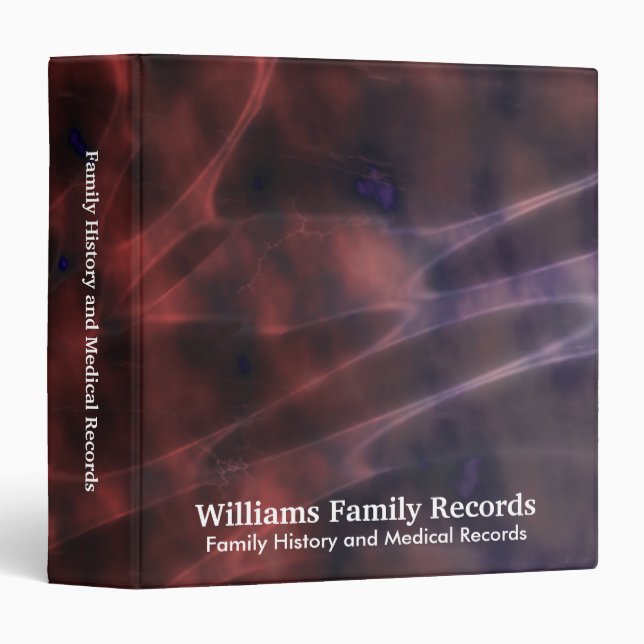 Family Medical History Abstract Cells Binder (Front/Spine)
