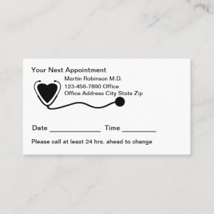 Family Medical Office Appointment Cards
