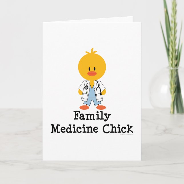Family Medicine Chick Greeting Card (Front)