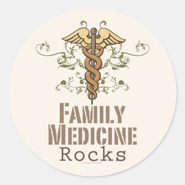 Family Medicine Rocks Stickers (Front)