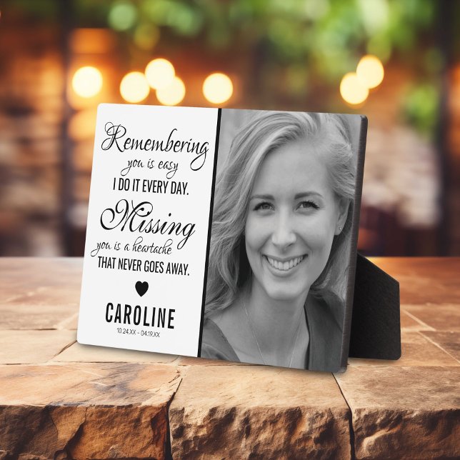 Family Memorial | Elegant Photo Keepsake Plaque (Creator Uploaded)