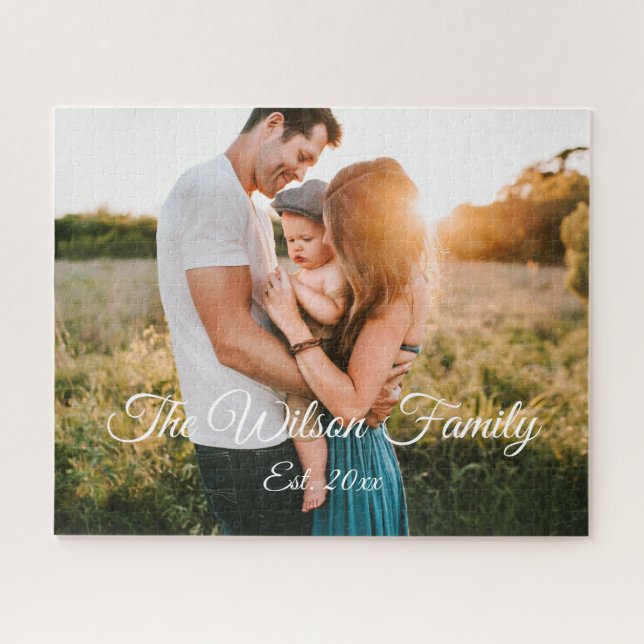 Family memories custom photo jigsaw puzzle (Horizontal)