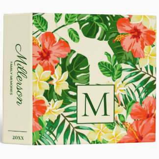 Family Memories Scrapbook Tropical Jungle Floral Binder