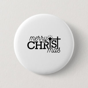 Family Merry Christmas Christian Cross Pyjamas Xma 2 Inch Round Button