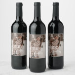 Family merry christmas , custom photo wine label<br><div class="desc">custom merry christmas ,  custom photo wine label</div>