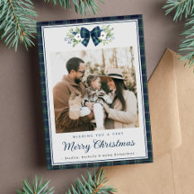 Family Merry Christmas Happy Holidays Photo Card