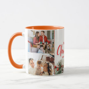 family Merry Christmas Happy New Year 4 photos  Mug