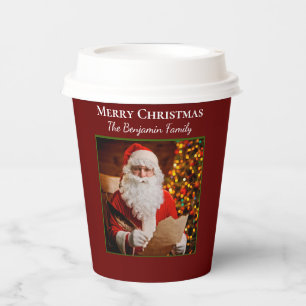 Family Merry Christmas Santa Claus Personalize Paper Cups