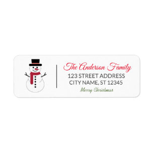 Family Merry Christmas Snowman Personalized   