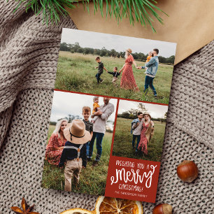 Family Merry Holiday Christmas Photo Card