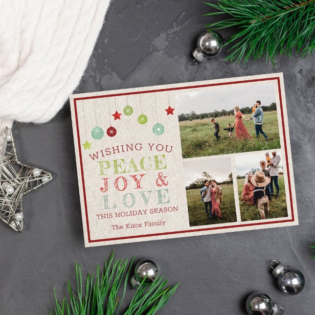 Family Merry Holiday Christmas Photo Card (Creator Uploaded)