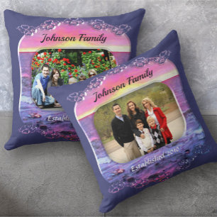 Family Mexico Sunset 0909 Throw Pillow