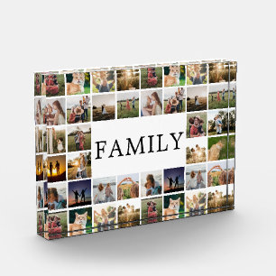 Family Modern Minimalist Photo Grid Collage Block