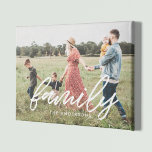 Family Modern typography overlay photo Canvas Print<br><div class="desc">Showcase your favourite family pictures with this modern canvas print,  with the word Family in a beautiful text overlay. You can easily change the colour and size of the text to fit your picture.</div>